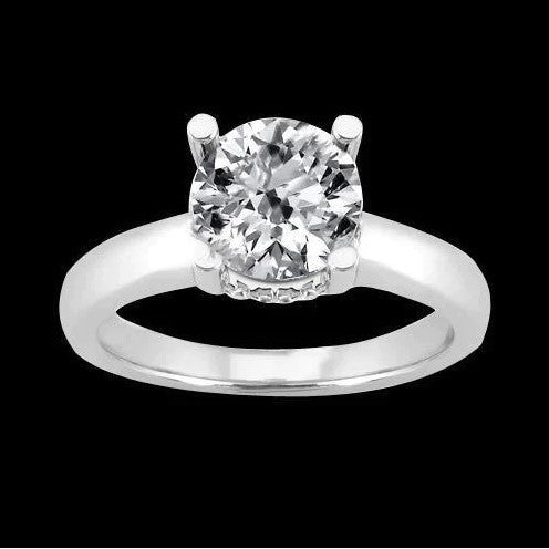 echter round diamant 1.50Karat ring Detailansicht