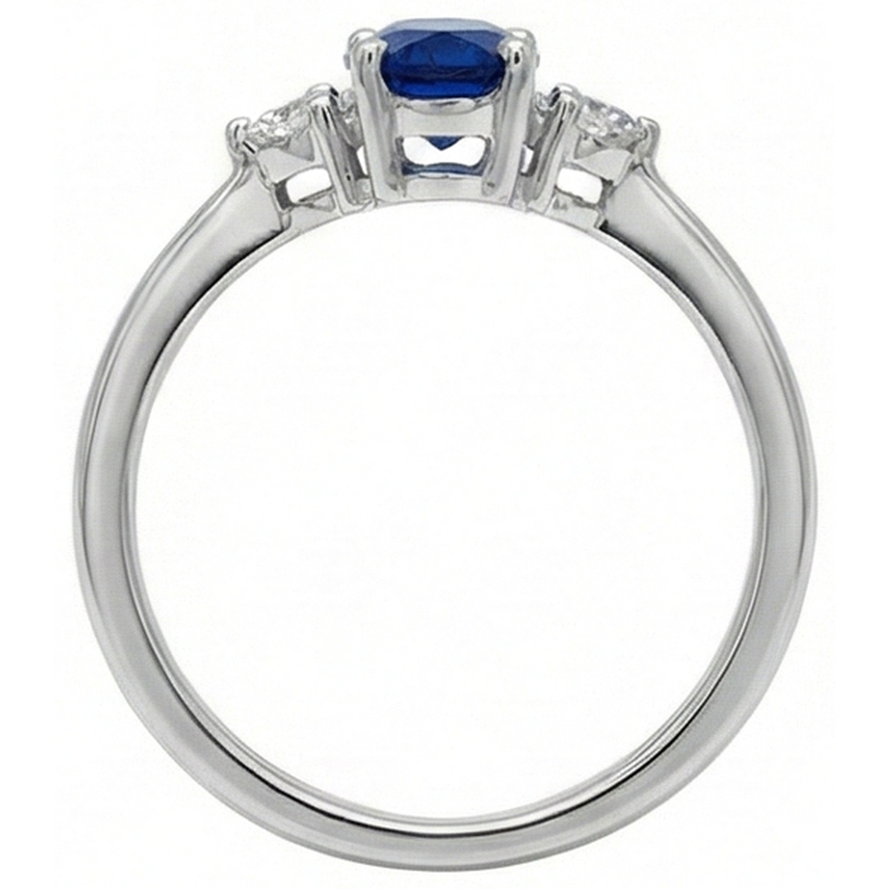 echter oval diamant 4.50Karat ring auf Weiß