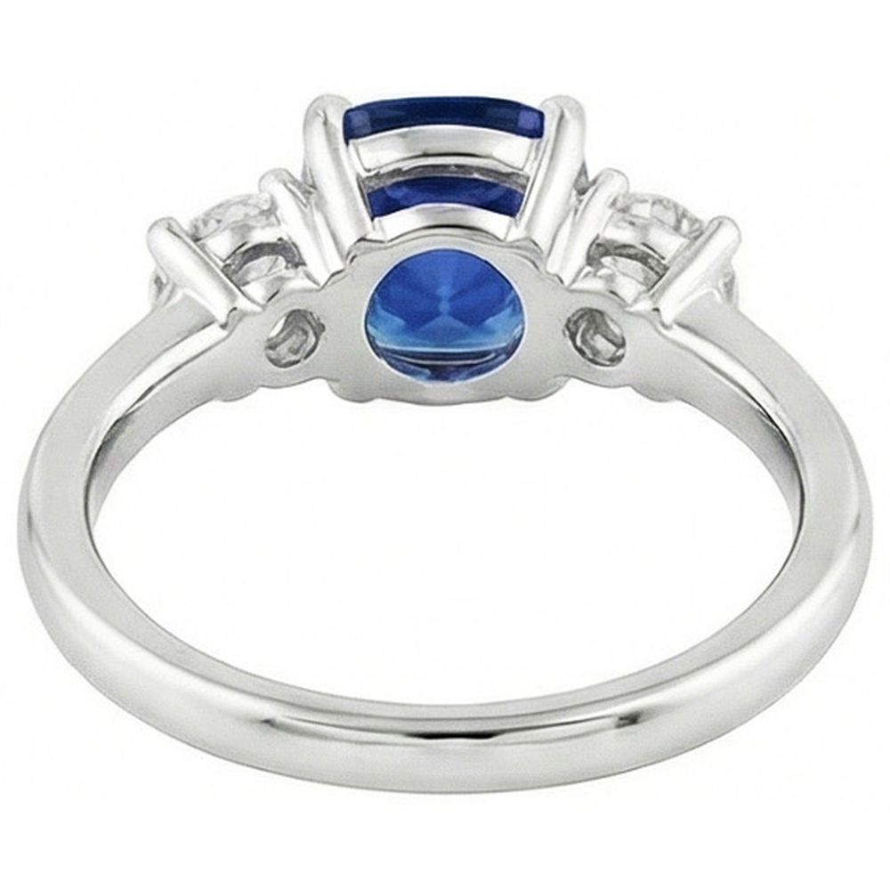 echter round diamant 2.50Karat ring Profilansicht