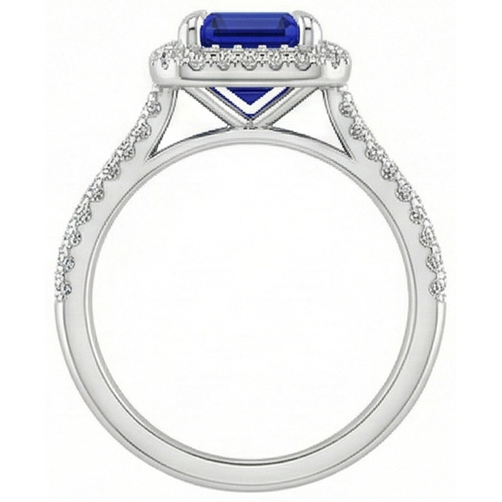 echter round diamant 4.50Karat ring Seitenansicht