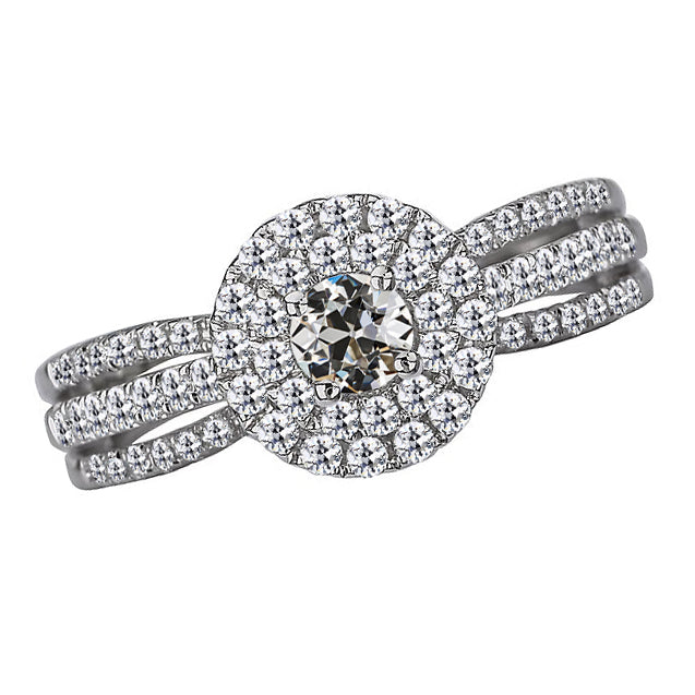 Zeitloser Brillant Halo-Ring 2,50 Karat – Hauptansicht