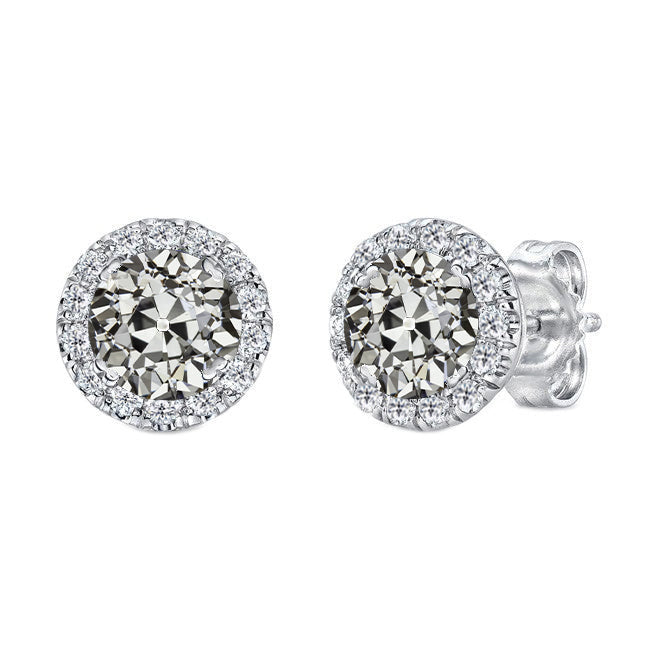 Handgefertigter Edler Diamant Ohrstecker 4 Karat – Hauptansicht