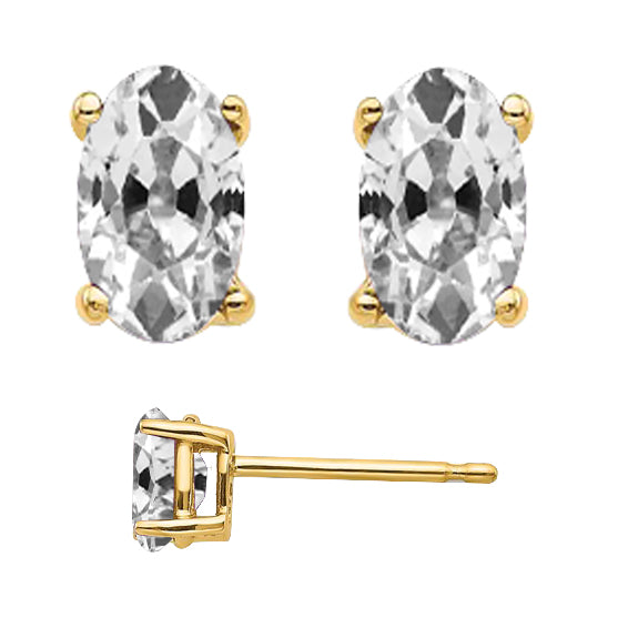 Antik-Kissen-Schliff Diamant Ring in 14K Gelbgold – Hauptansicht
