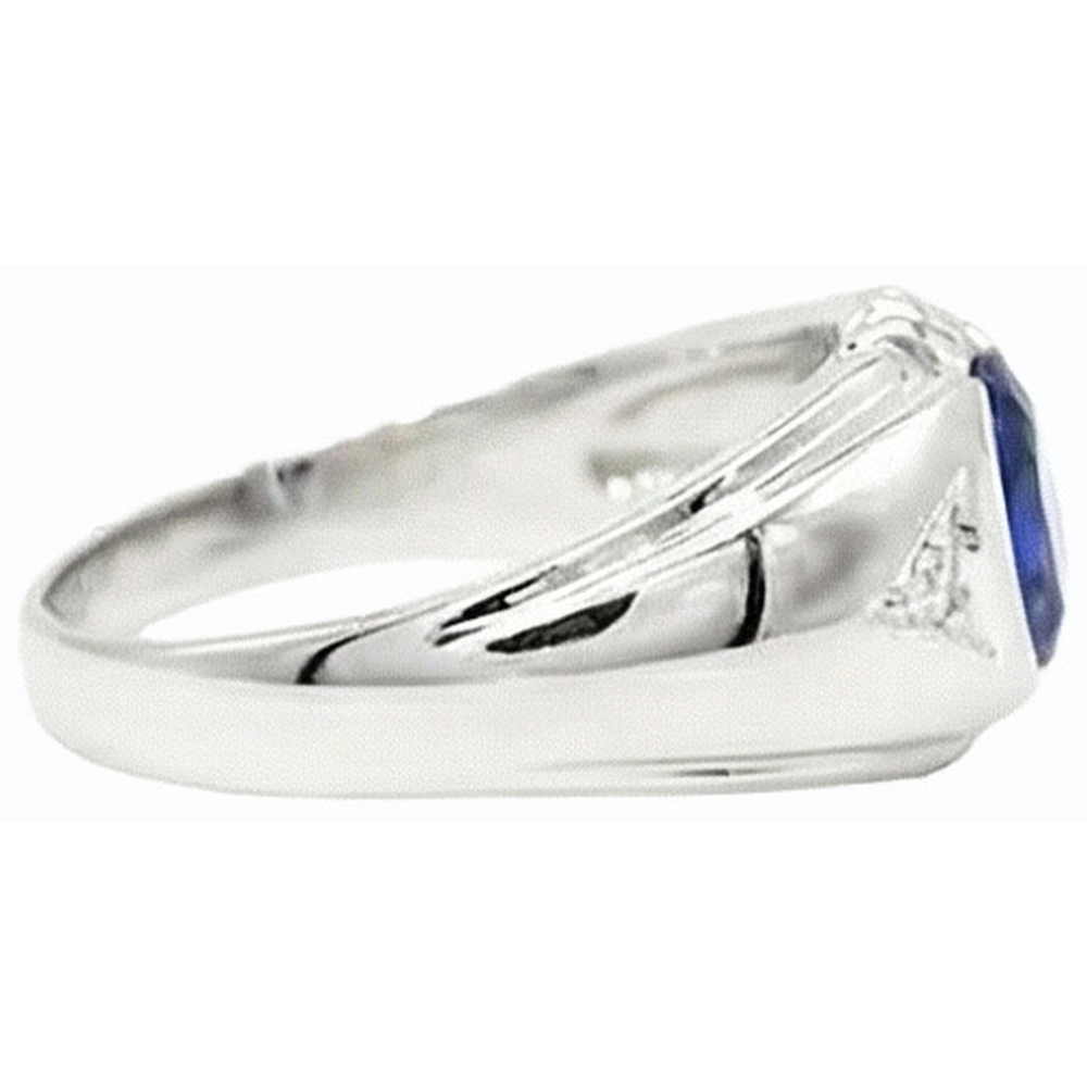 echter oval diamant 1.25Karat ring auf Weiß