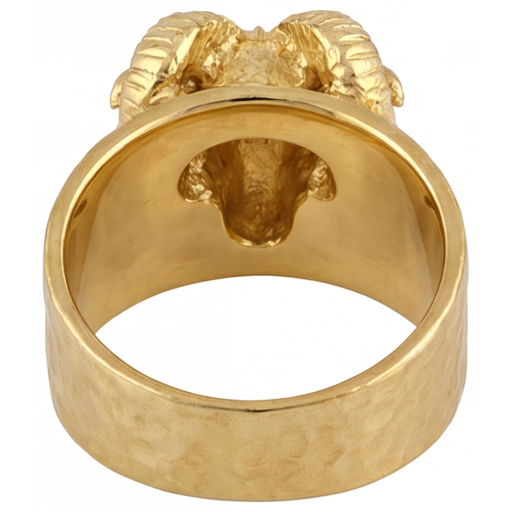 Amethyst Männer-Ring 0,05-Karat 14K Gelbgold – Draufsicht