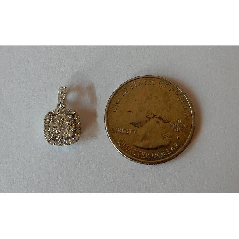 Natürliche Diamant-Anhänger Weißgold 14K