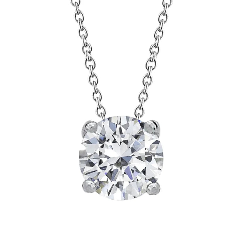 1.50 Ct. Echt Diamantschmuck Halskette Anhänger Weißgold