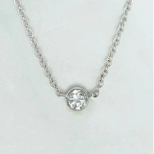 echter round diamant 1.50Karat anhänger Vorderansicht