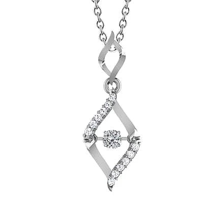 Runde Natürliche Diamant-Anhänger-Halskette 2,20 Karat Weißgold 14K