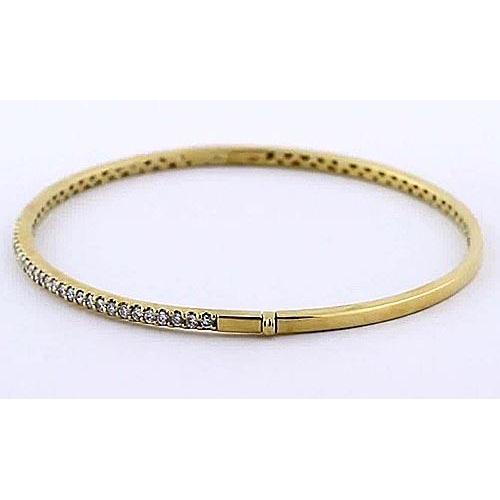 Damen Echt Diamant Armreif 5 Karat Gelbgold 14K Schmuck Neu