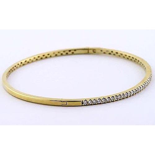 Damen Echt Diamant Armreif 5 Karat Gelbgold 14K Schmuck Neu