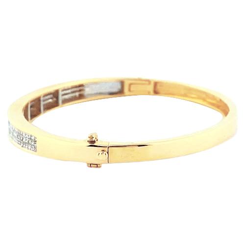 Echt Diamant-Armreif 3 Karat Gelbgold 14K