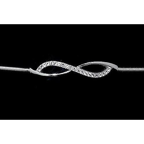 Echt Diamant Armreif 3 Karat Weißgold Schmuck 14K