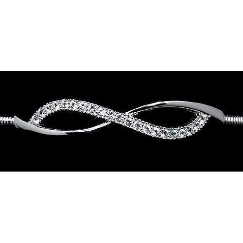 Echt Diamant Armreif 3 Karat Weißgold Schmuck 14K