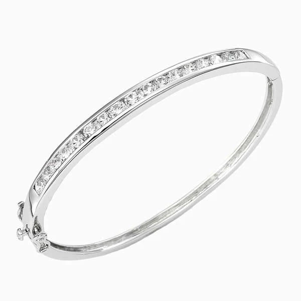Runder Echt Diamant Damen Armreif 2.55 Karat 14K