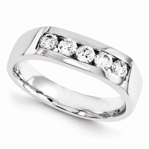 2.50 Karat Echt Diamant Jubiläum Ehering Weißgold Neu