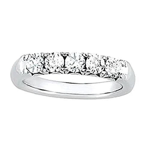 2.50 Karat Weißgold 14K Echt Diamant-Verlobungsband-Zinken-Set