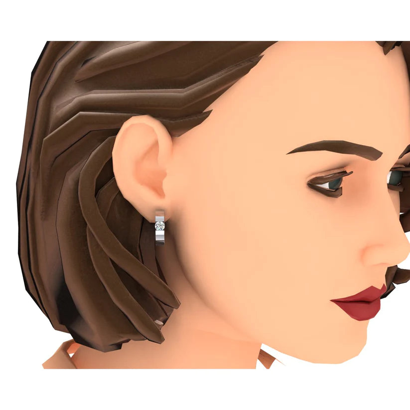 Echte Diamant Huggies Ohrringe