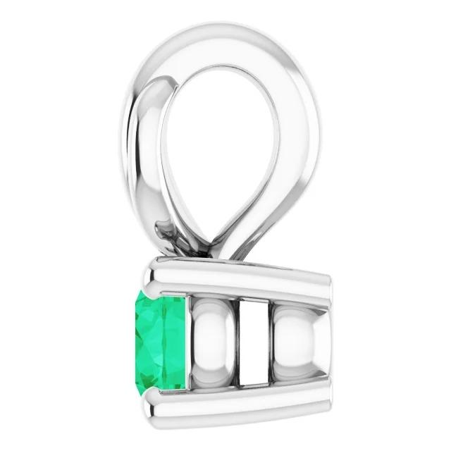 Krappen runder Grün Smaragd-Anhänger 1 Karat