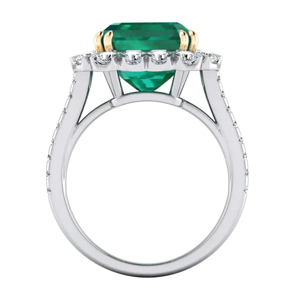 Grün Smaragd-Diamant-Ring
