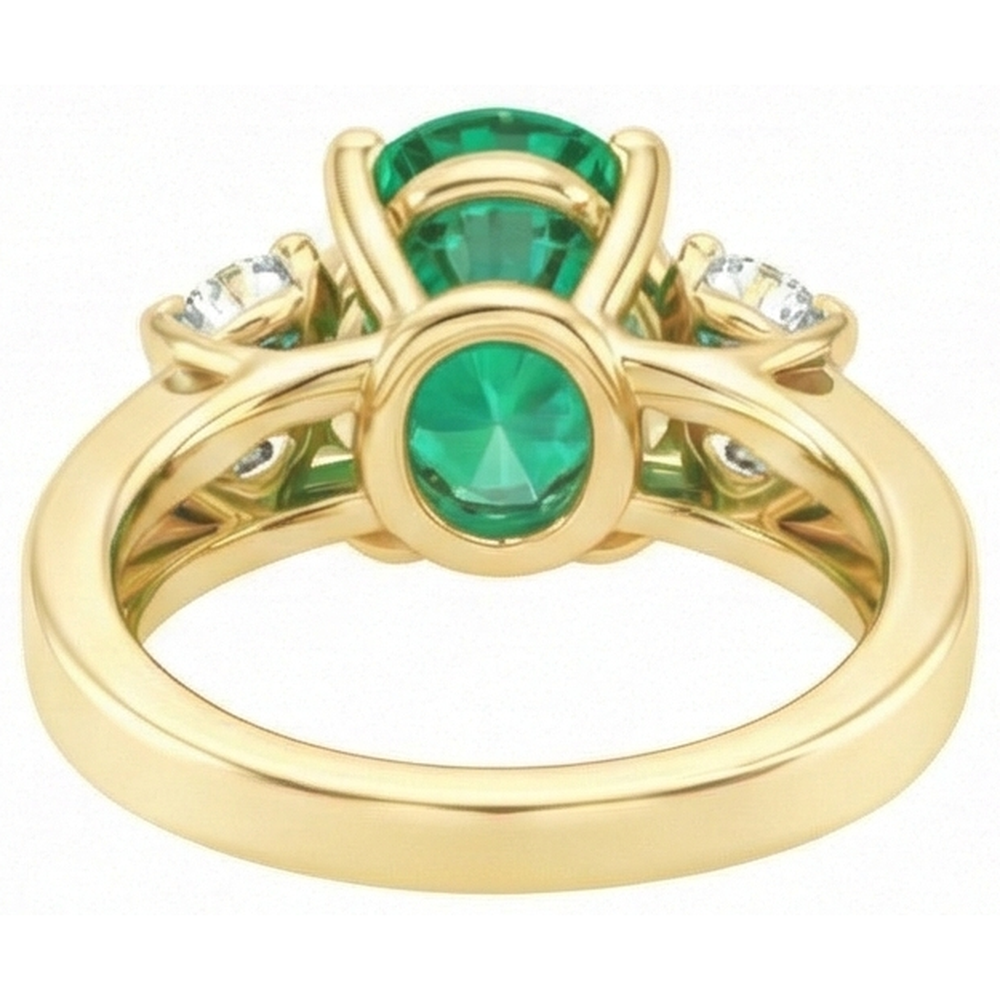 echter oval diamant 5.25Karat ring mit Diamantbesatz