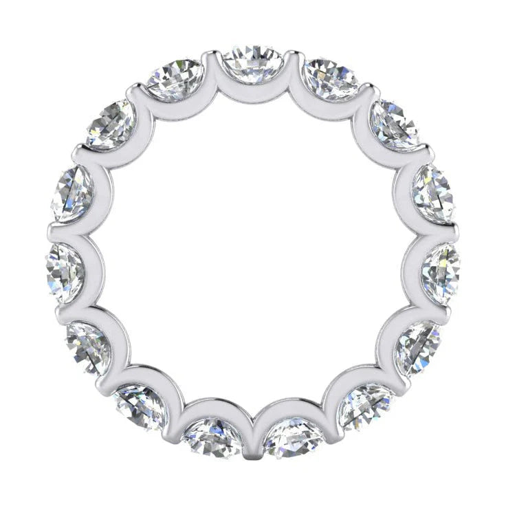 Funkelnder Runder Natürliche Diamant Eternity Gold Band 4.80 Karat