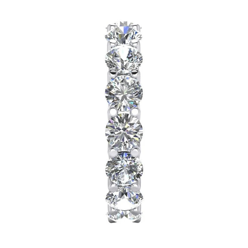 Funkelnder Runder Natürliche Diamant Eternity Gold 4.2 mm 4.80 Karat