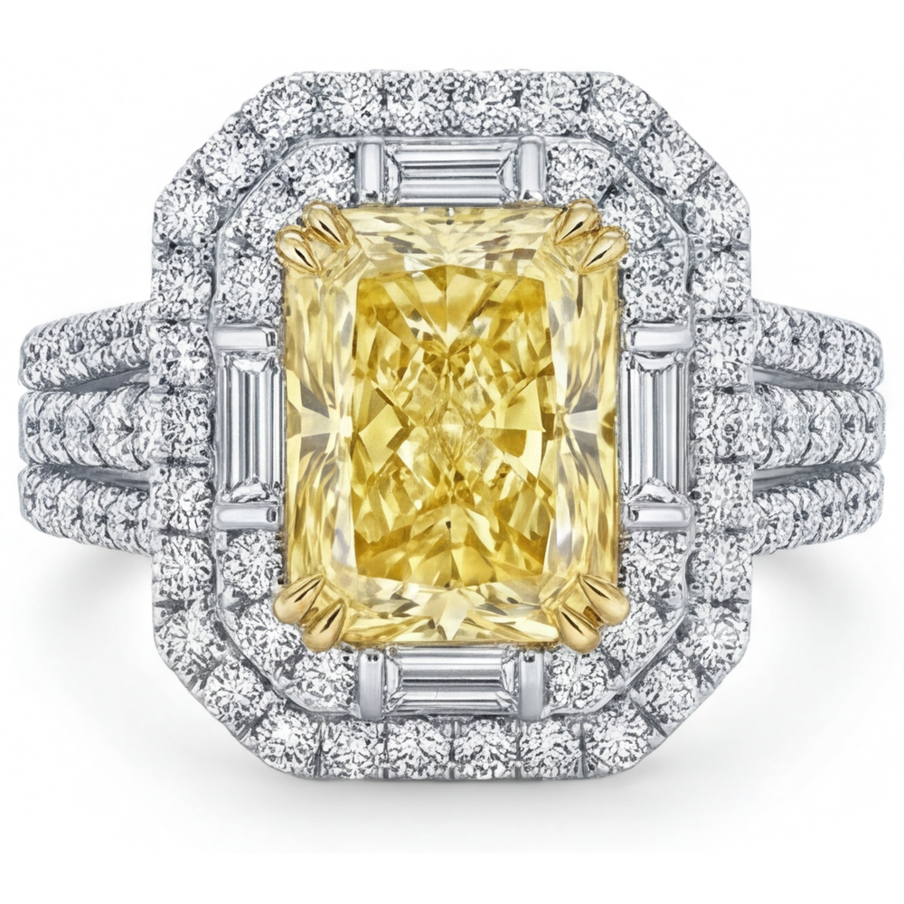 Zeitloser Halo-Fassung Ring 2,5 Karat – Hauptansicht