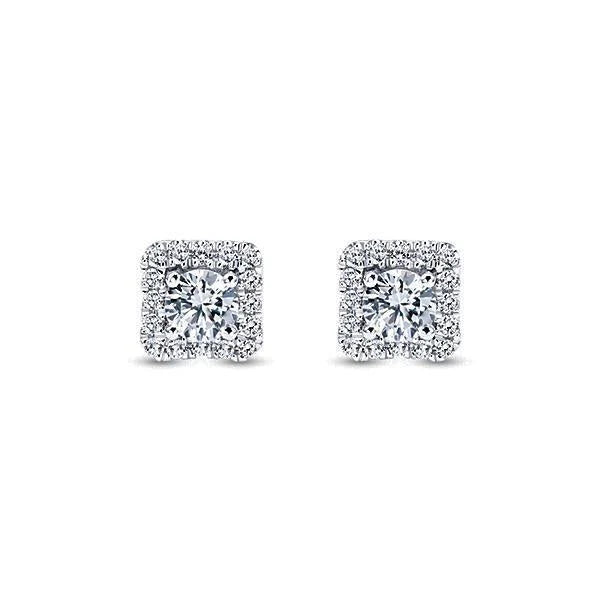 Rundschliff 3.60 Karat Halo Echte Diamanten Damen Ohrstecker Neu Weißgold 14K