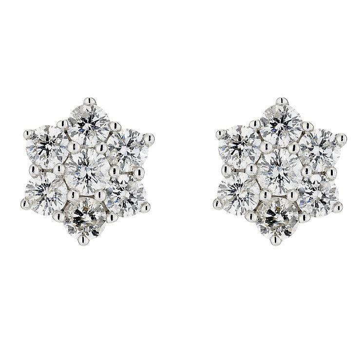 Rundschliff Echt Diamant Halo Ohrstecker Damen Ohrringe 4.30 Karat Weißgold 14K