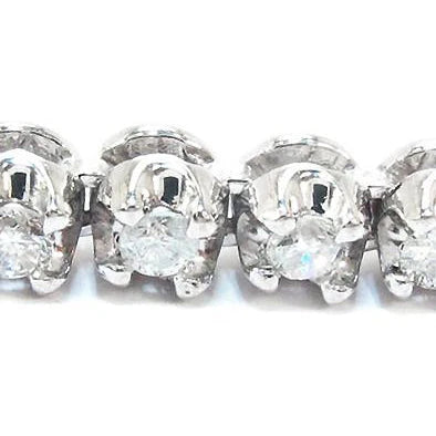 13 Karat Weißgold-Echte Diamant-Tennis Edler Schmuck