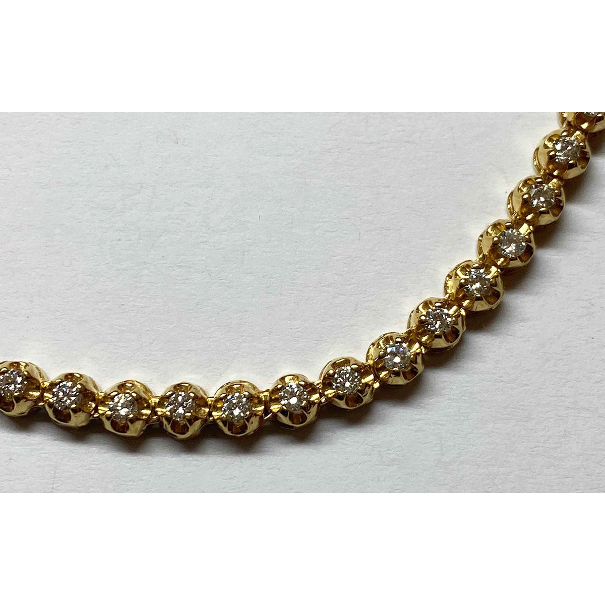 8,8 Karat Diamant Herrenhalskette 55 cm Strang Gelbgold 4.5 mm breit