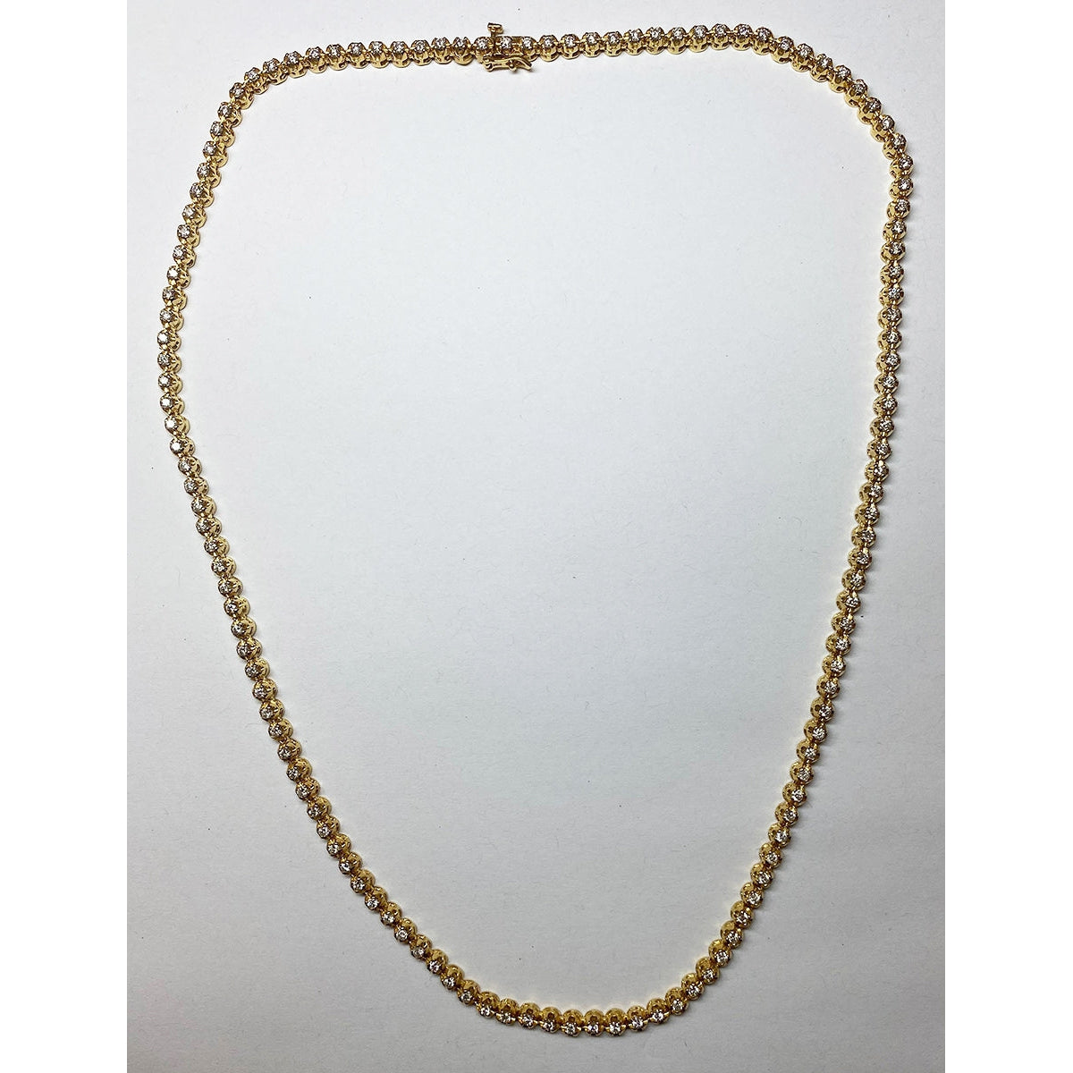 8,8 Karat Diamant Herrenhalskette 55 cm Strang Gelbgold 4.5 mm breit