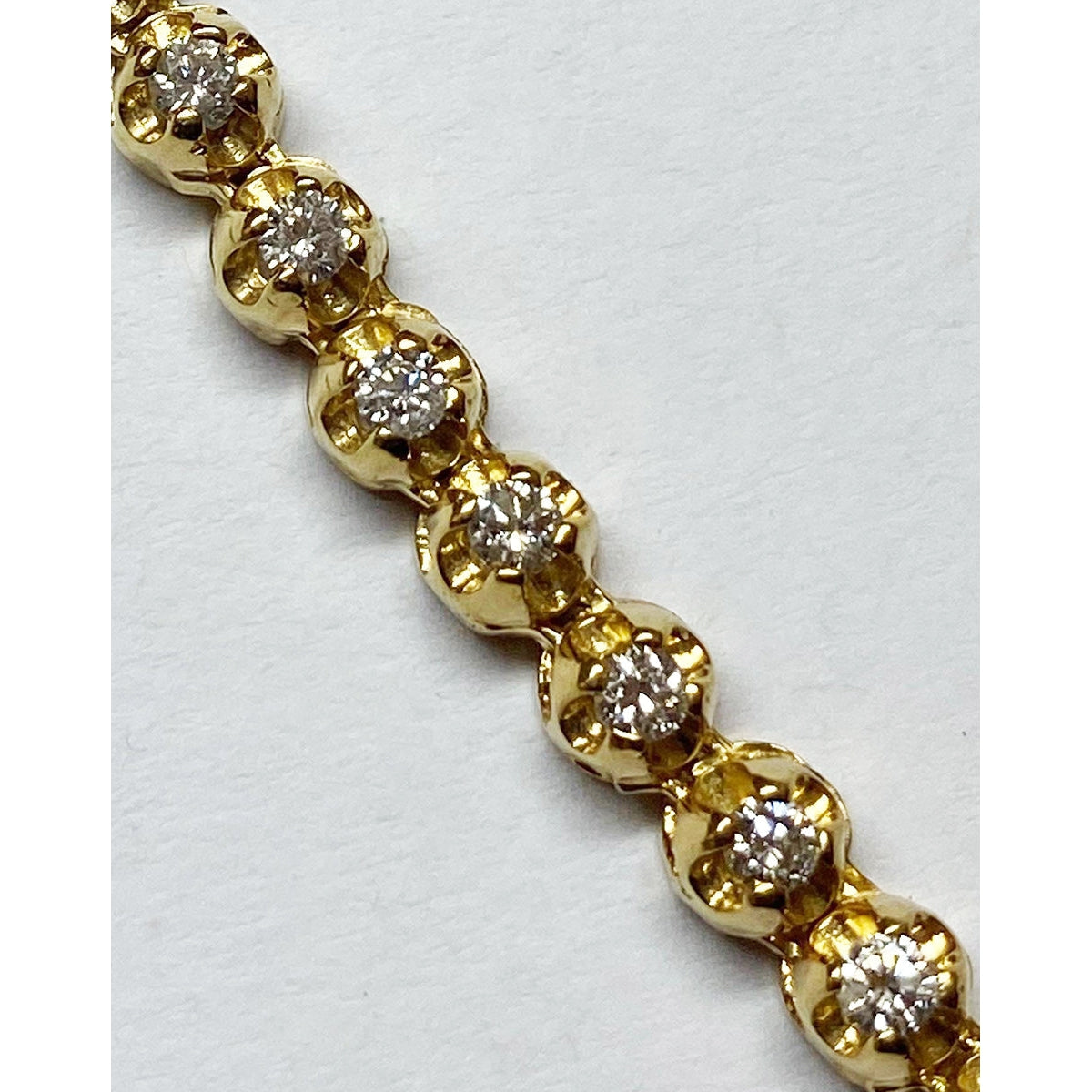 8,8 Karat Diamant Herrenhalskette 55 cm Strang Gelbgold 4.5 mm breit