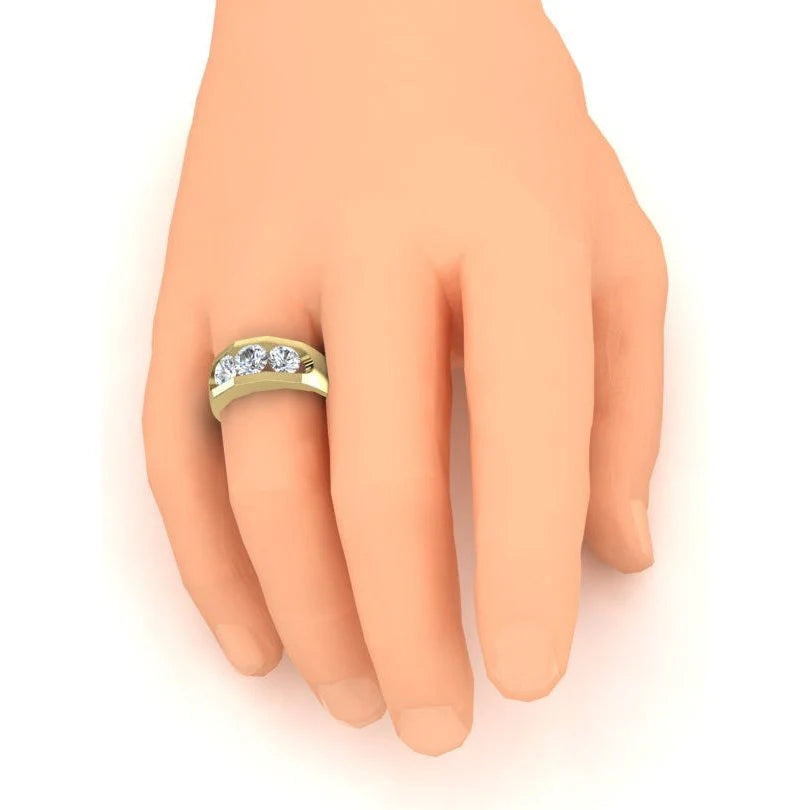 Echte Diamant Herren Ring Gold 2,50 Karat