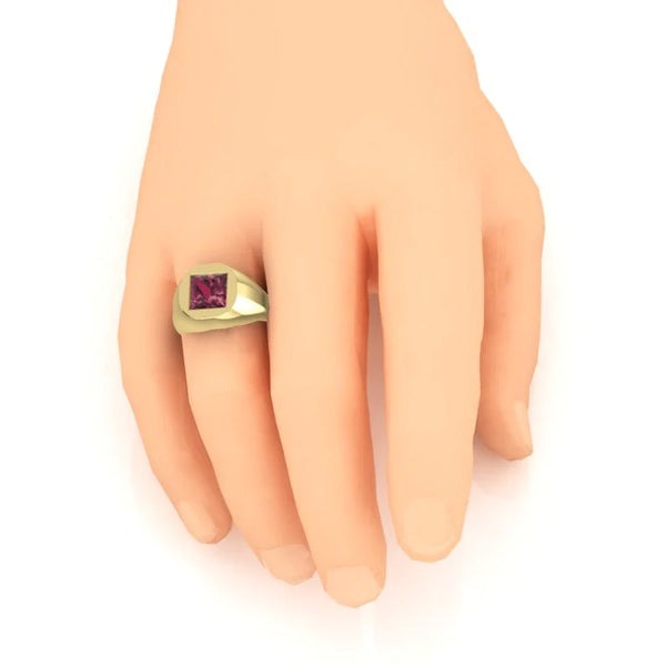 Roter Rubin Siegel Ring