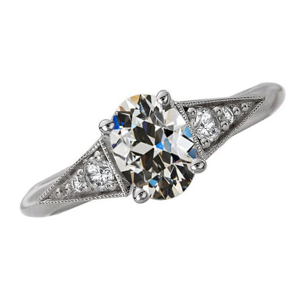 Jubiläumsring Rund & Oval Altschliff Echte Diamant 5 Karat 14K Gold