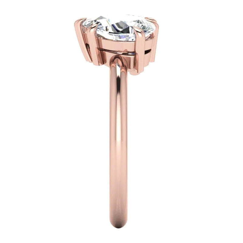 Toi Et Moi Natürliche Diamant Ring 2 Karat Roségold Herz &