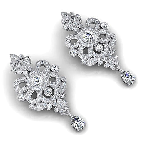Promi Ohrringe Natürliche Diamant