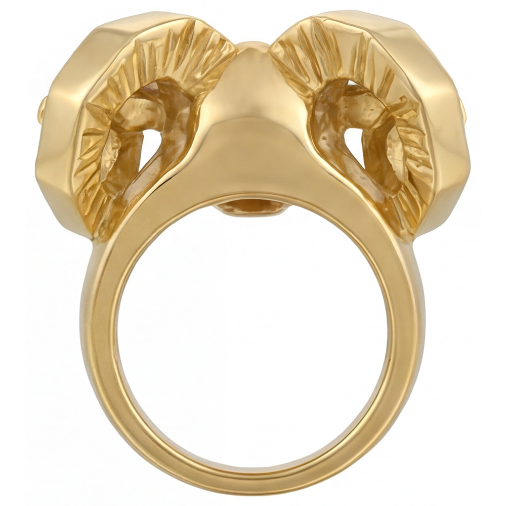 Lila Amethyst Edelstein-Ring 0,10-Karat 14K Gelbgold – Rückansicht