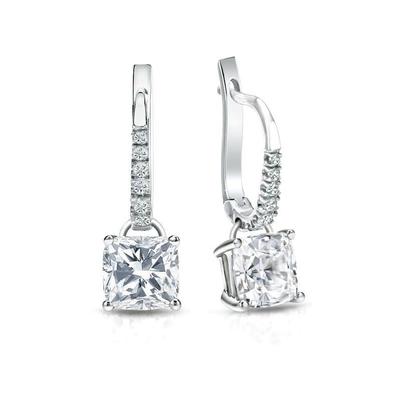 Weißgold 14K 3.50 Karat Echte Diamanten Ohrringe Neu