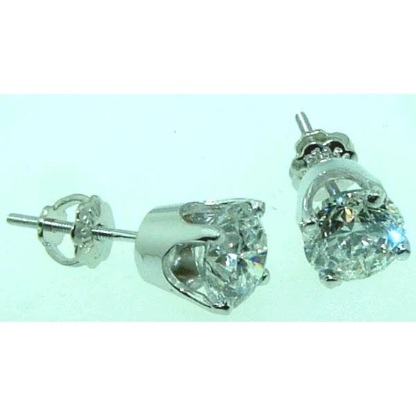 2 Karat Natürliche Diamant-Ohrstecker Kronenfassung Damenschmuck