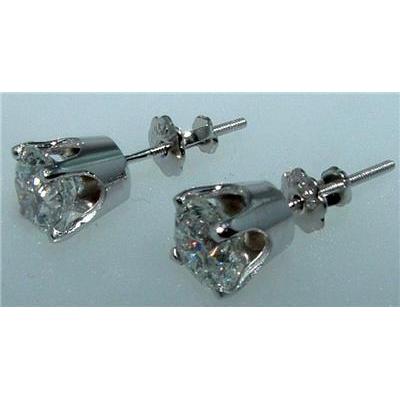 2 Karat Natürliche Diamant-Ohrstecker Kronenfassung