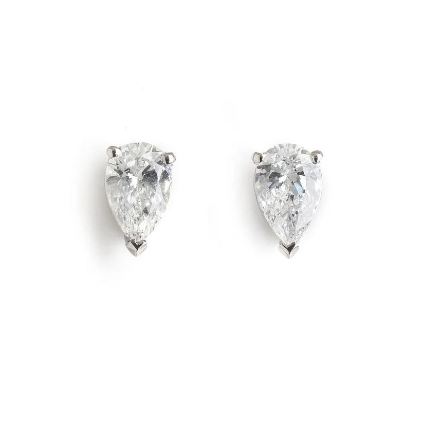 echter round diamant 2.50Karat ohrring Vorderansicht