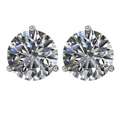 Echte Diamant Ohrstecker 2 Karat Damen Schmuck Weißgold 14K