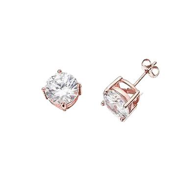 Natürliche 5 Karat Damen Ohrstecker Roségold 14K