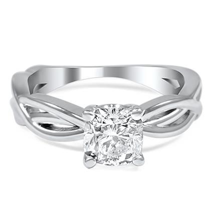 1.75 Ct Solitärring Mit Echt Diamanten Im Kissenschliff Weißgold