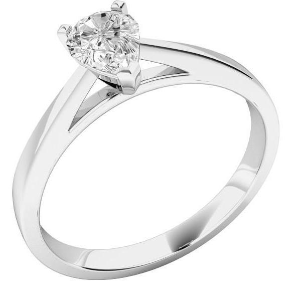 Solitär Sparkling Birnenschliff 1,75 Ct Echt Diamant Ehering