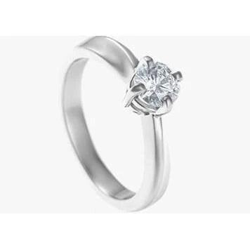 Vier-Krappen-Set 0.75 Karat Solitär-Echte Diamant-Ring Weißgold 14K
