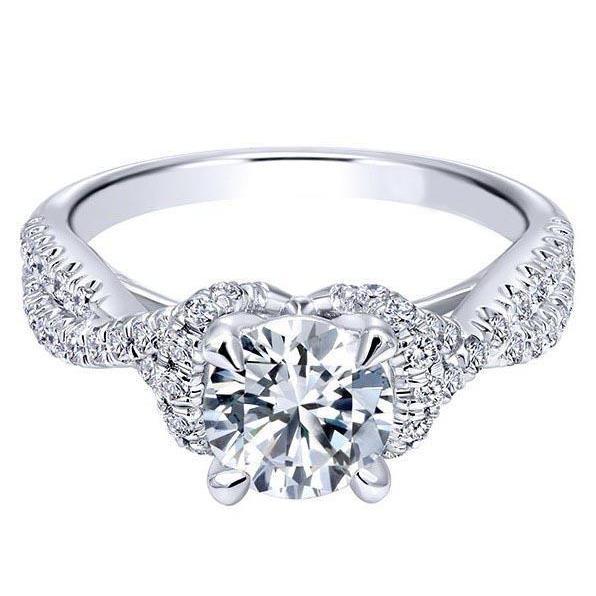 3.35 Karat Echt Diamant Damen Ehering Weißgold 14K